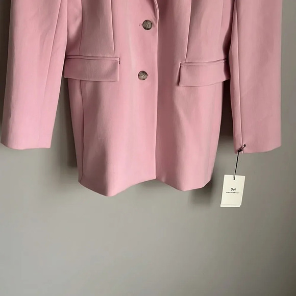 NWT Something Navy Pink Carnation Powerhouse Blazer - Picture 6 of 13